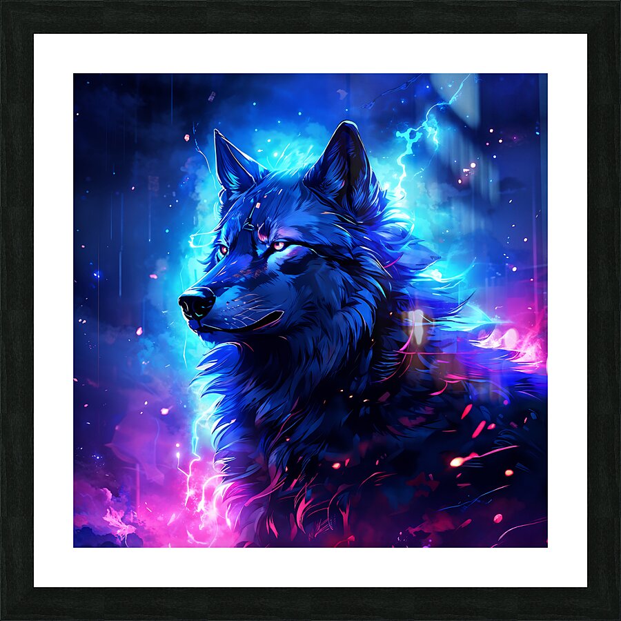 Anime Wolf Picture Frame print