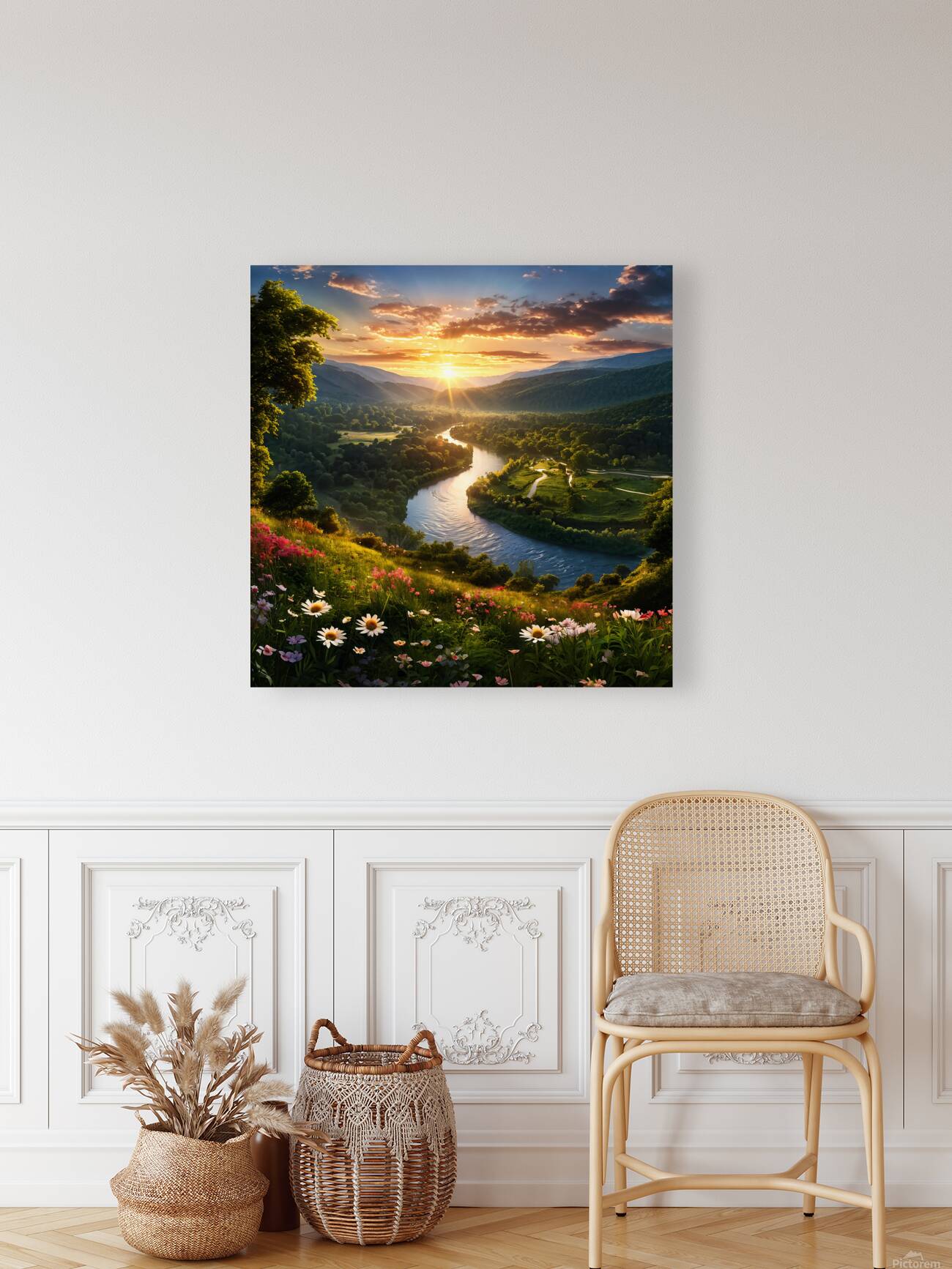 Sunset In The Mountains Reproduction