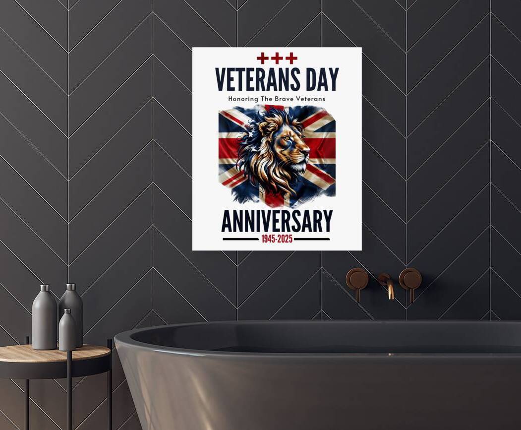 British Veterans Day Lion Union Jack by Abdu innovations