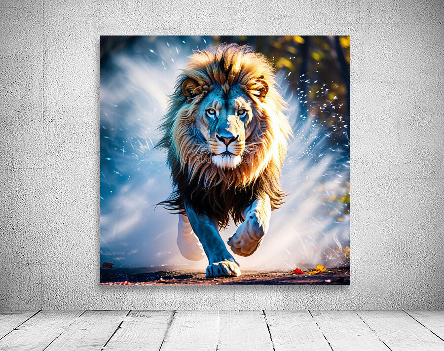 Lion Running Wall Preview