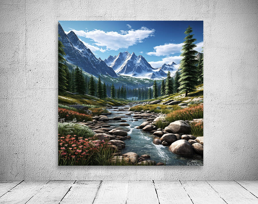 Mountain Stream Wall Preview