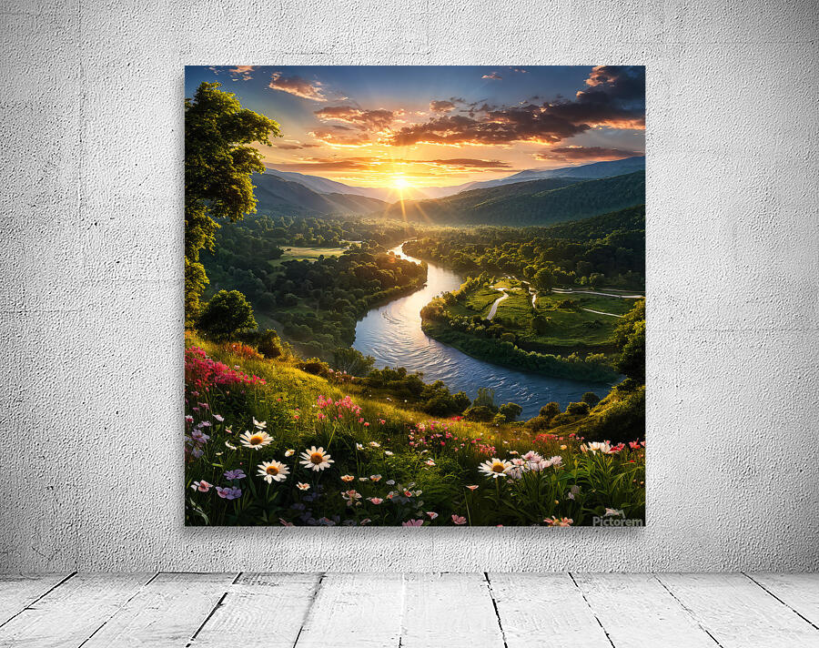 Sunset In The Mountains Wall Preview