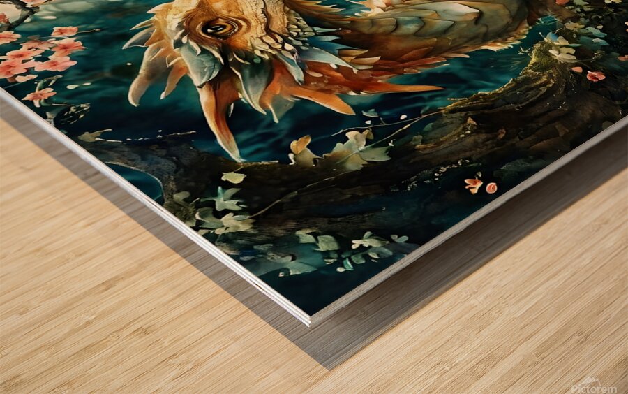 Dragon In The Forest Wood print