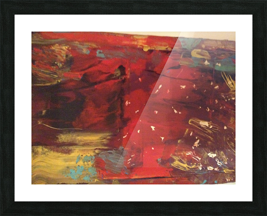 .water on rock Picture Frame print
