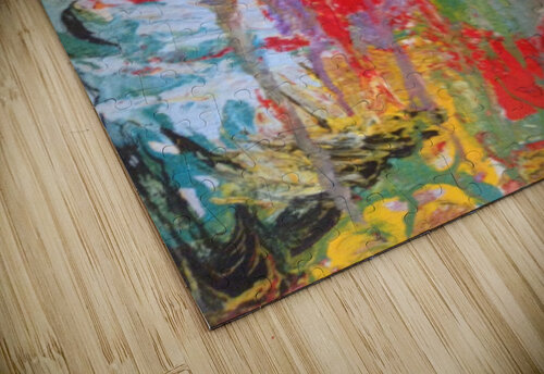 Prehistoric jungle.                                Texture and colour puzzle