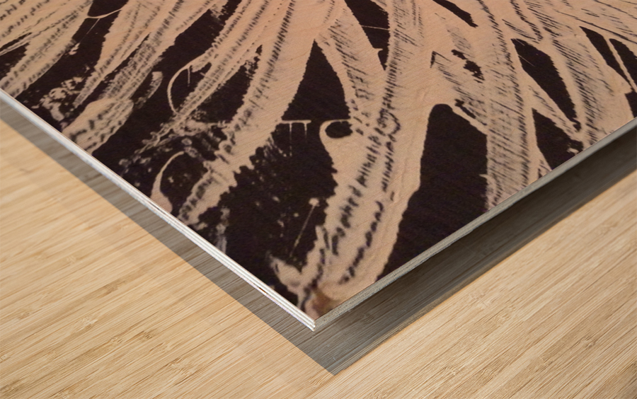 Frosted leaves.                                       Wood print