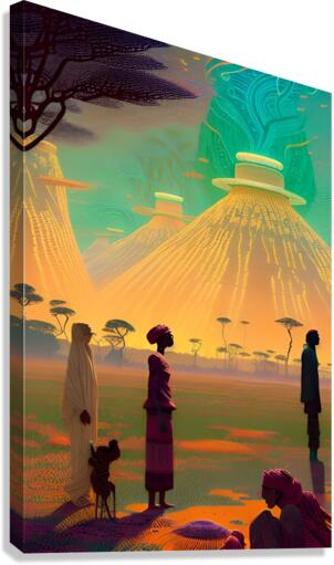 Futuristic Village  Canvas Print