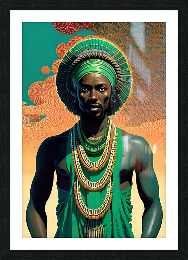 Emerald Warrior Picture Frame print