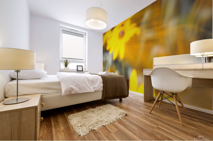 Soft Yellow Flowers Mural print