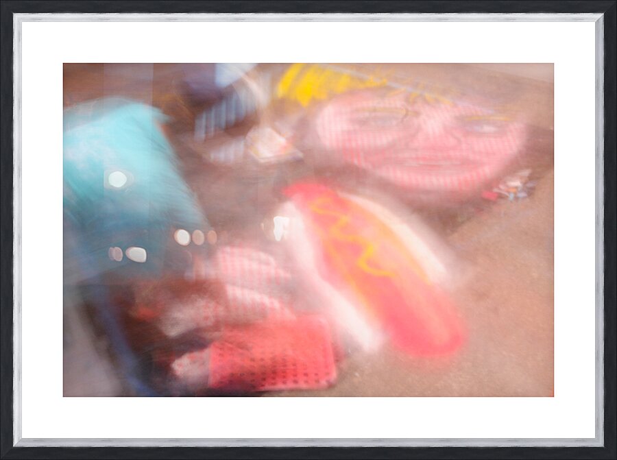 Chalk Artist Picture Frame print