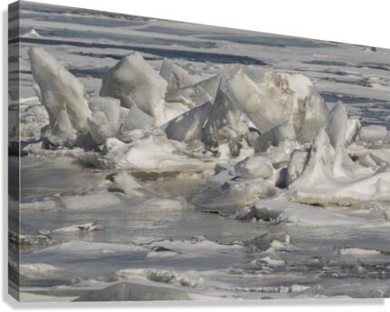 Hudson River Ice Pack 2 Canvas Print