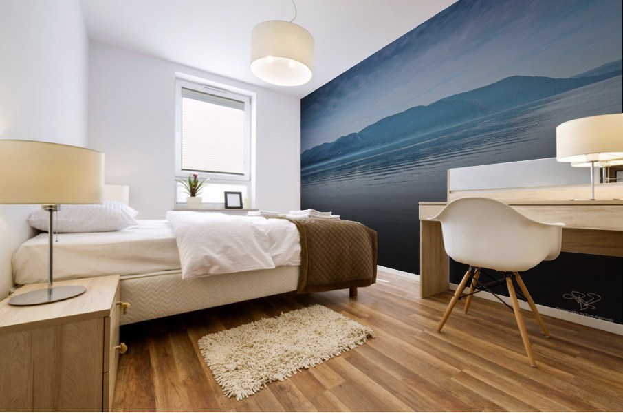 Hudson River Indigo Mural print