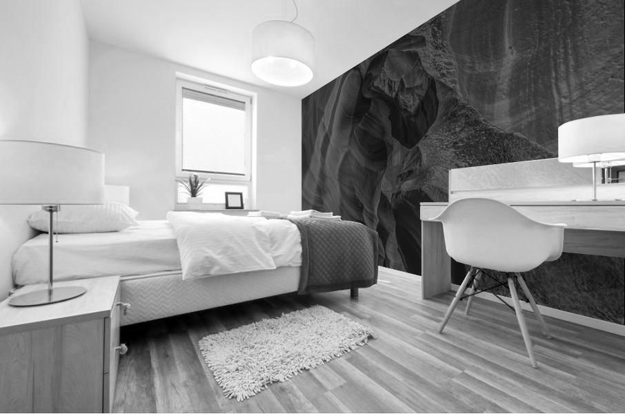 Antelope Winged Creature BW Mural print