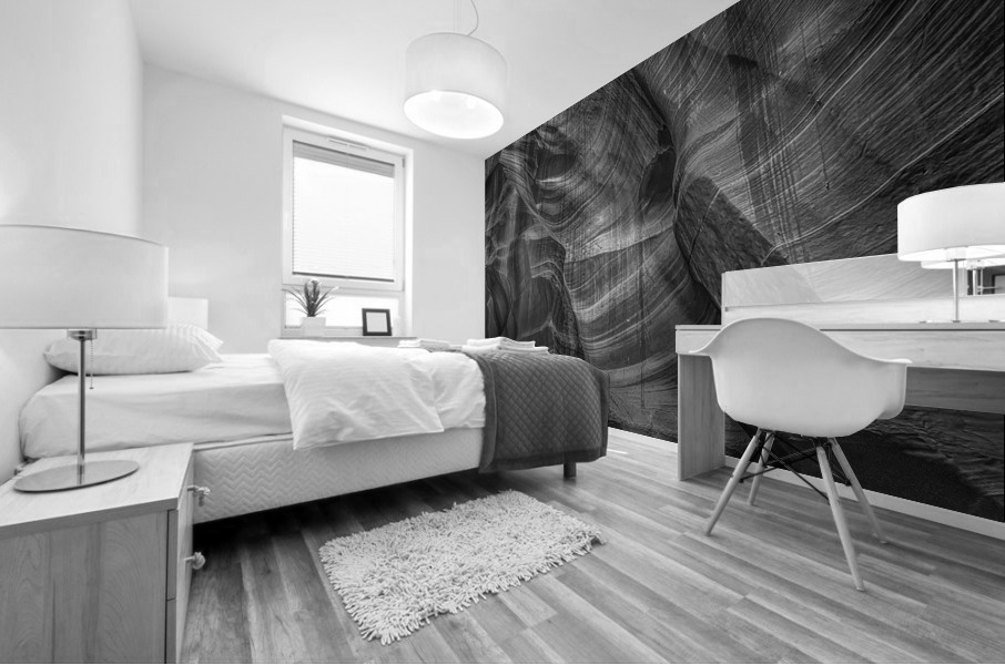Blue Flue BW Mural print