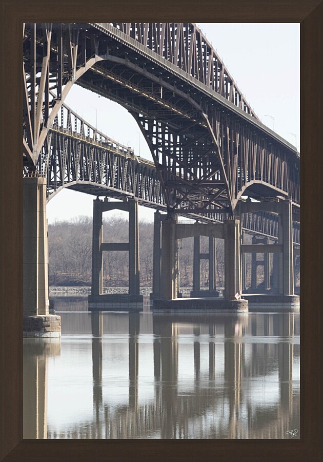 Newburgh Beacon Bridge Reflections Picture Frame print