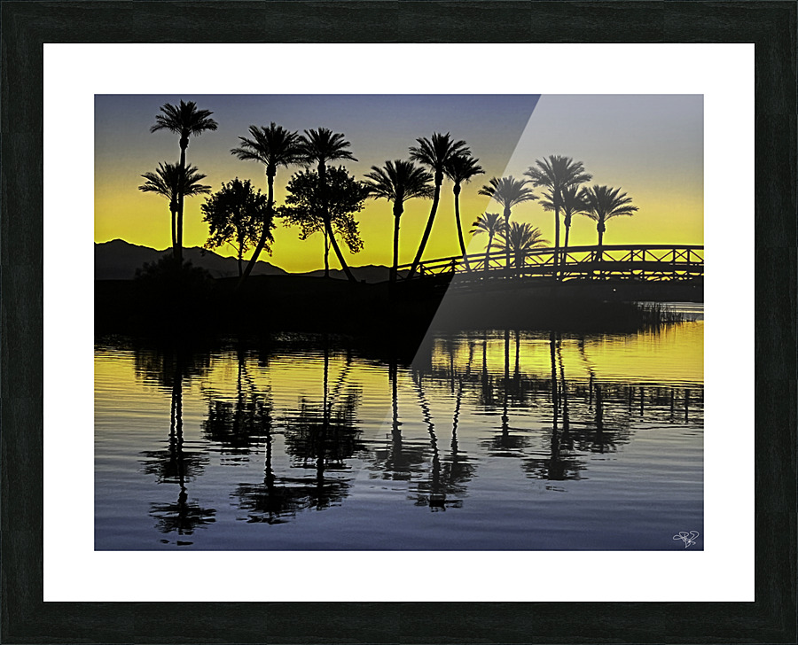 Palms at Dawn Reflections Picture Frame print