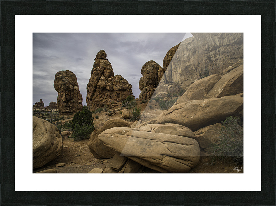 Arches Rockfall Picture Frame print