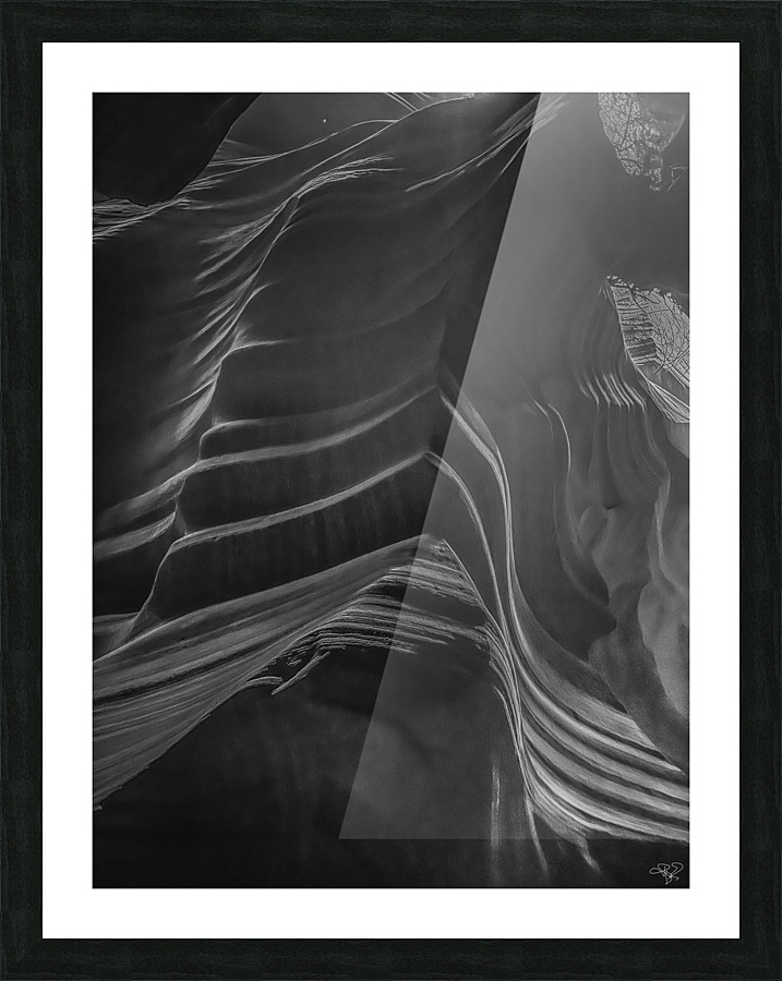 Canyon Waves BW Picture Frame print