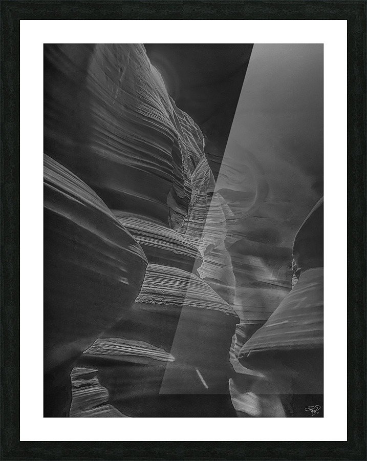 Canyon Contours BW Picture Frame print