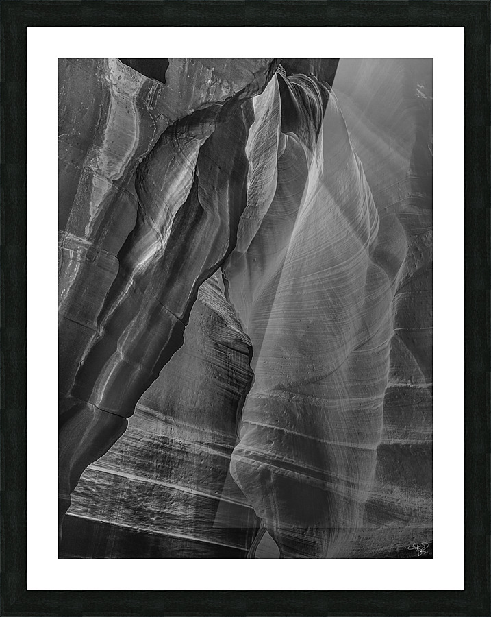 Flowing Stone BW Picture Frame print
