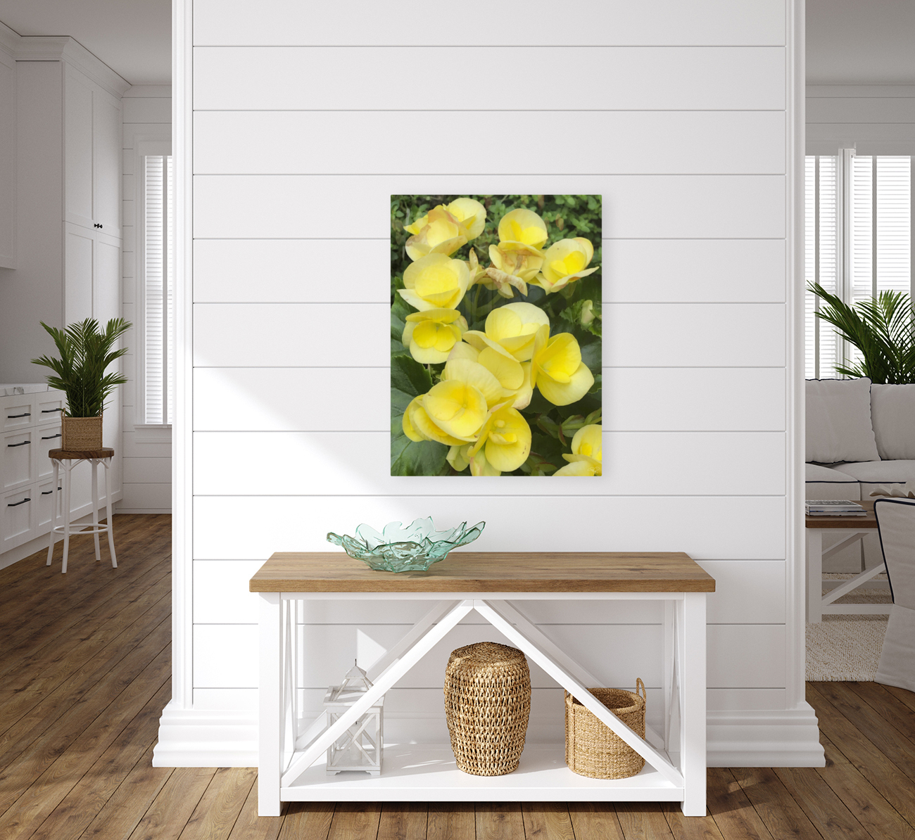 Yellow Begonias Reproduction