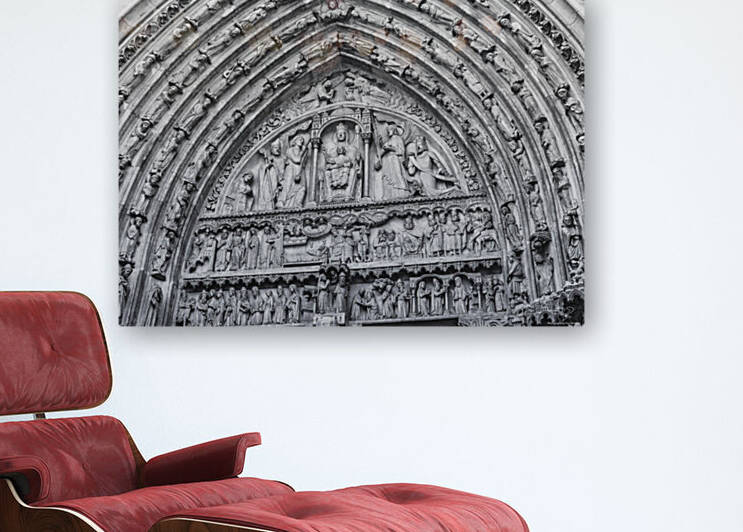 Notre Dame Tympanum BW by THOMAS PATRICK KENNEDY