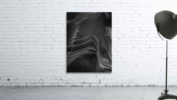 Canyon Waves BW Wall Preview