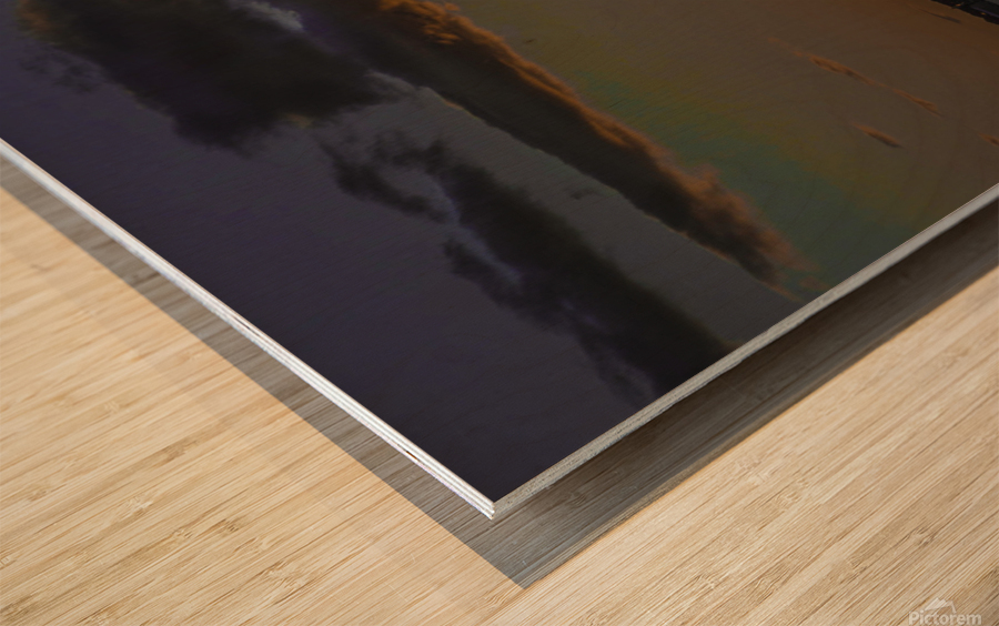 Glorious Maine Sunset Wood print