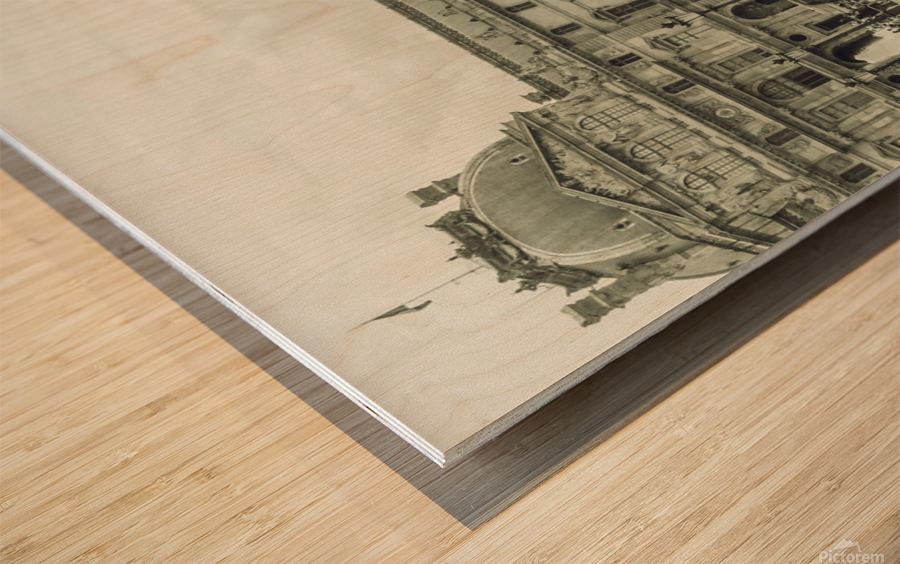 Le Louvre V Wood print