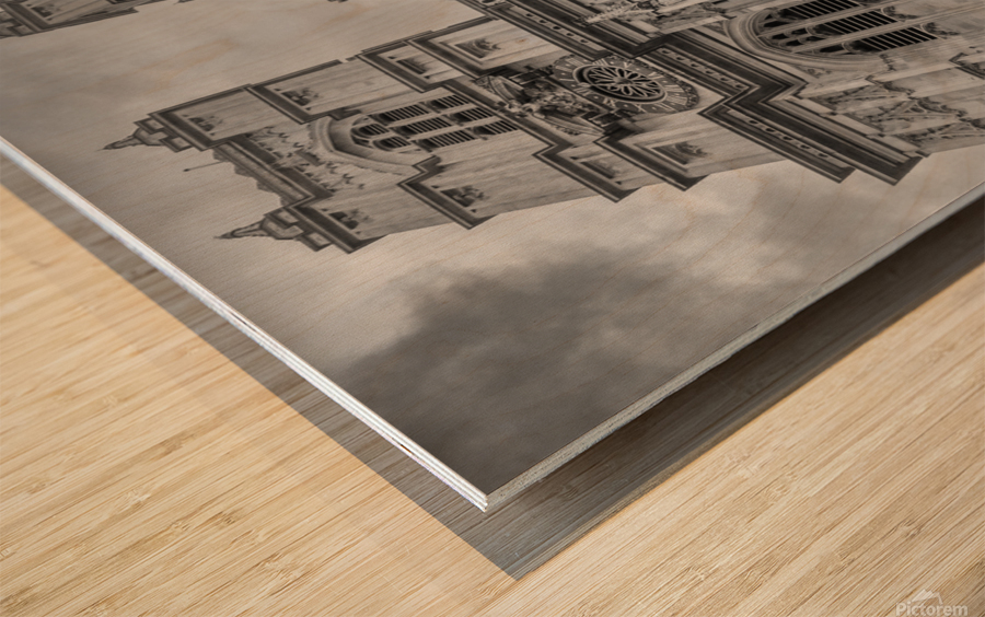 Westminster Abbey BW Wood print