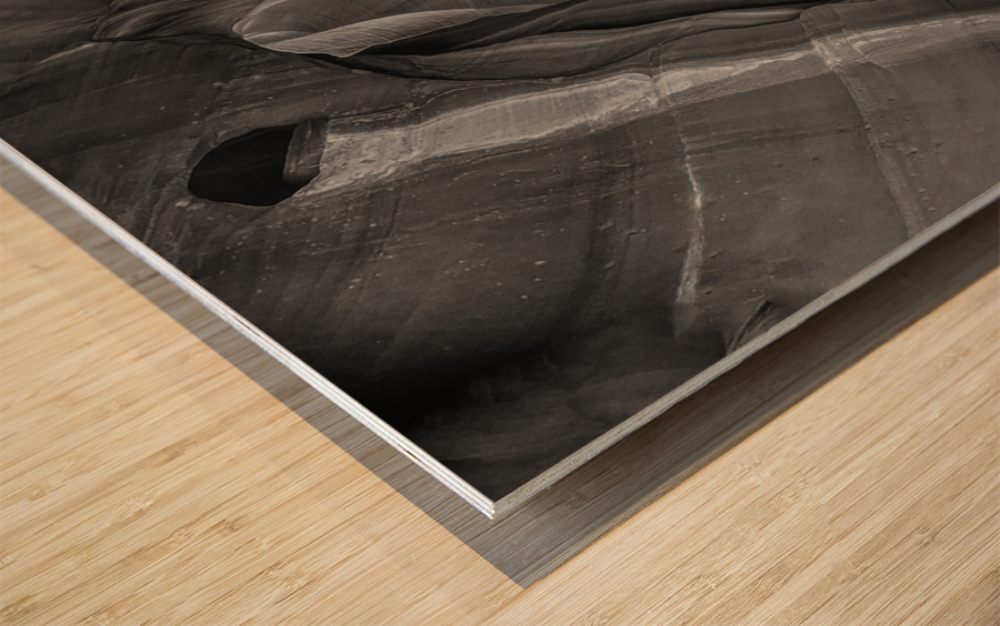 Spinning Top BW Wood print