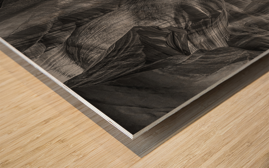 Blue Flue BW Wood print