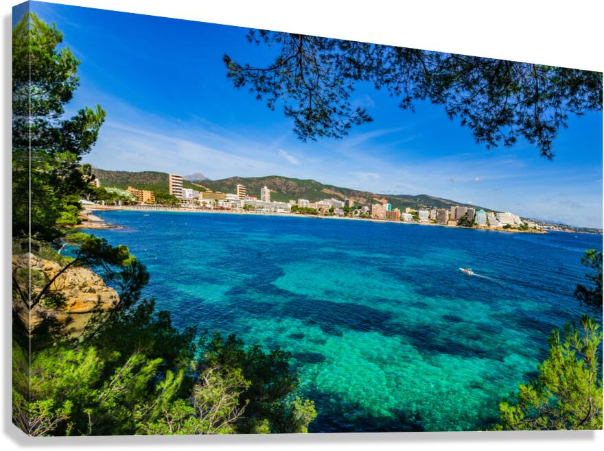 Mayorca Print Magaluf beach on Mallorca by alex Wall Art