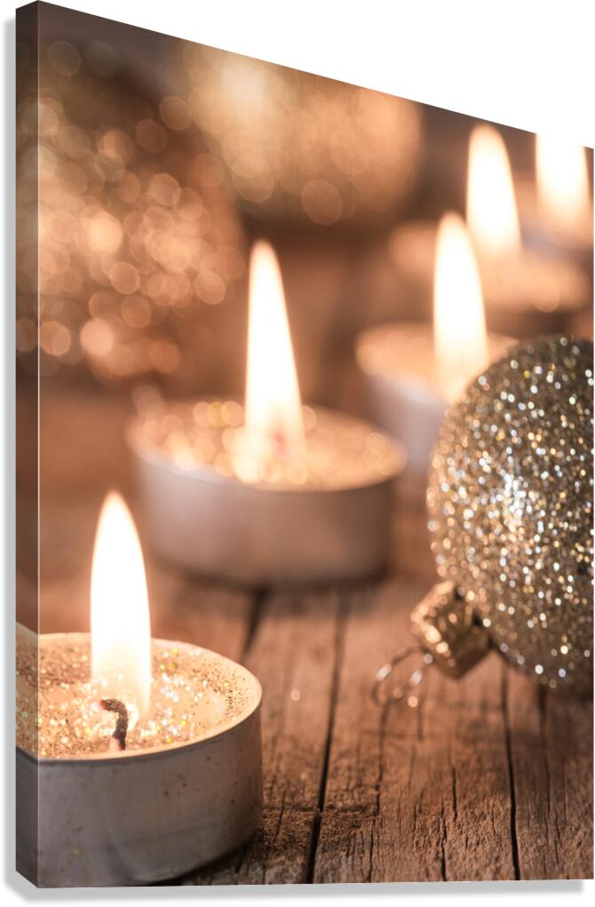 Christmas Advent candles composition Canvas Print
