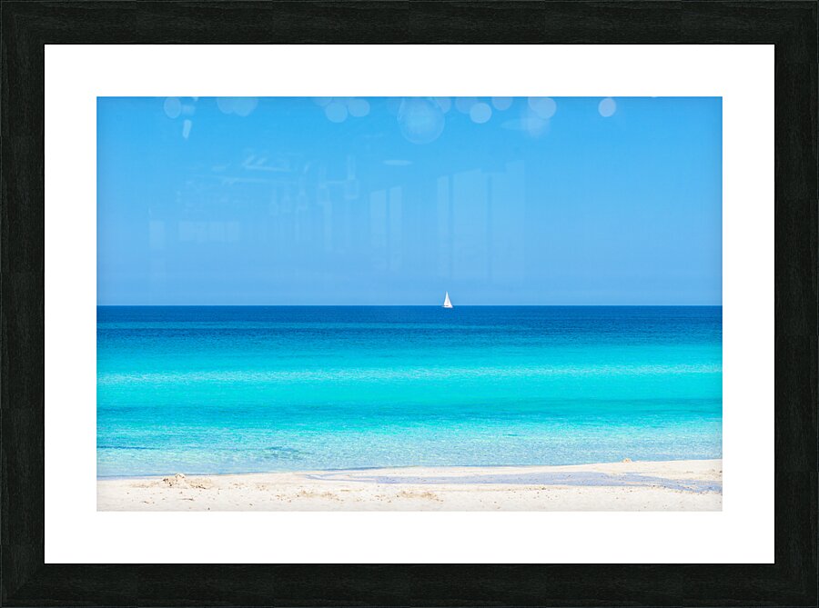 Summer sand beach background Picture Frame print