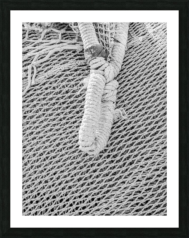 Maritime fish net pattern texture Picture Frame print
