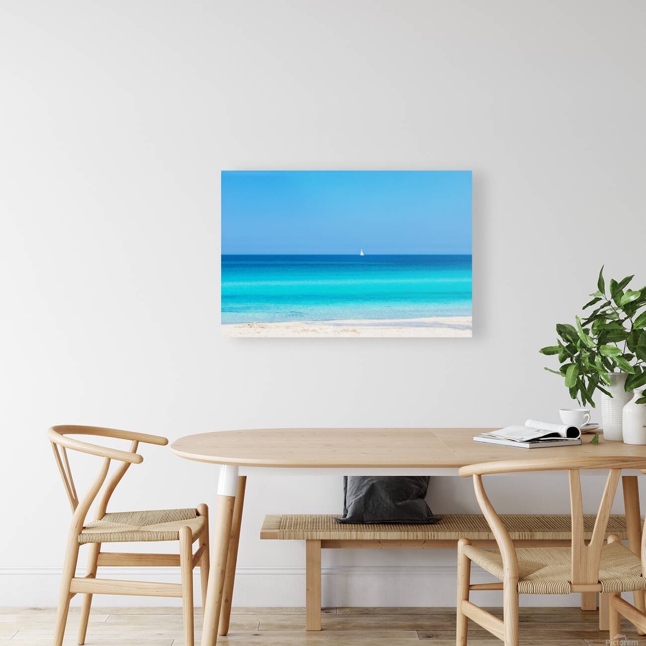 Summer sand beach background Reproduction