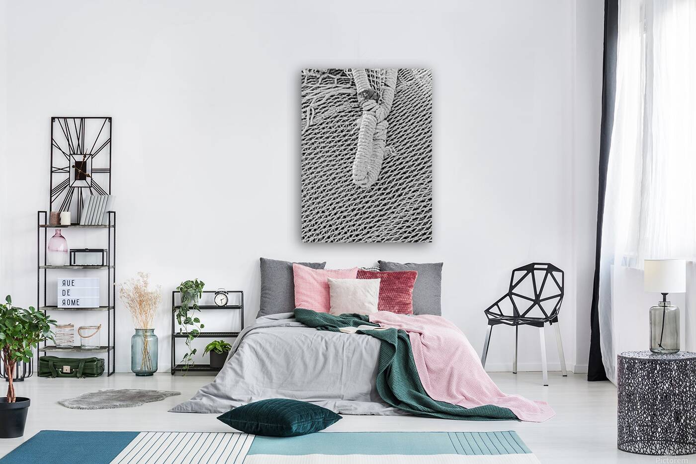 Maritime fish net pattern texture Reproduction