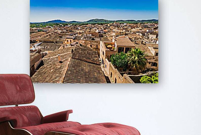 Spain Majorca panoramic view of Arta old mediterranean town by alex