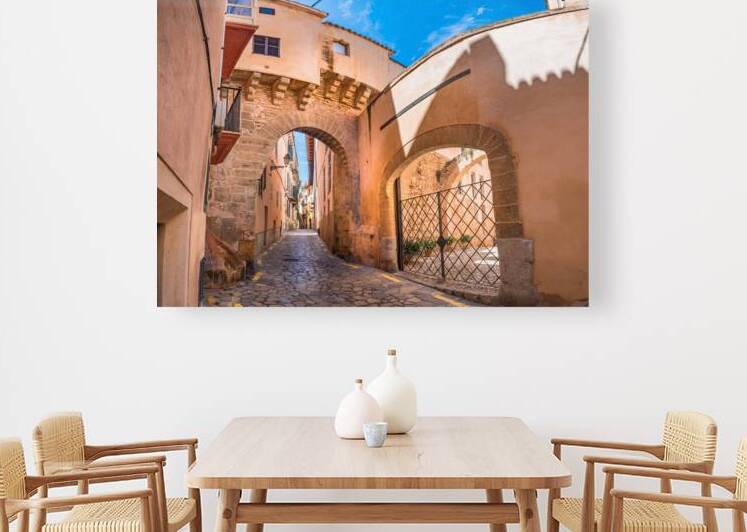 View of street at the old town of Palma Spain by alex