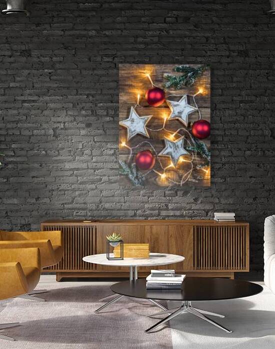 Christmas ornaments with fir branches and light by alex