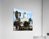 Clock Tower and Palm Trees Acrylic Print