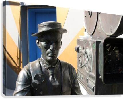 Buster Keaton Statue Canvas Print