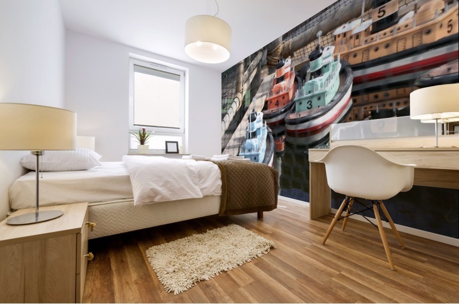 3 Toy Boats Mural print