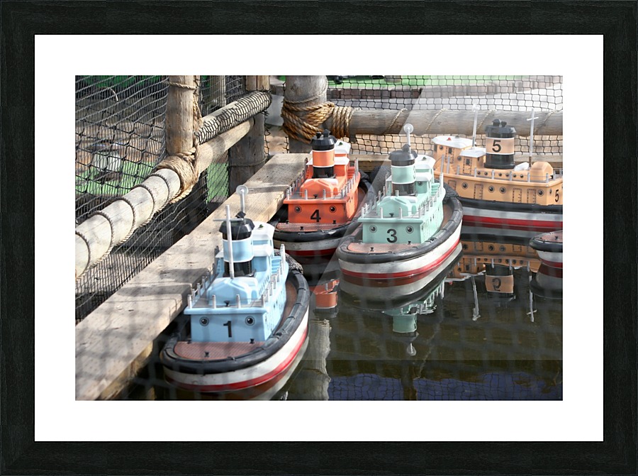 3 Toy Boats Picture Frame print