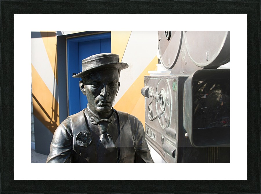 Buster Keaton Statue Picture Frame print