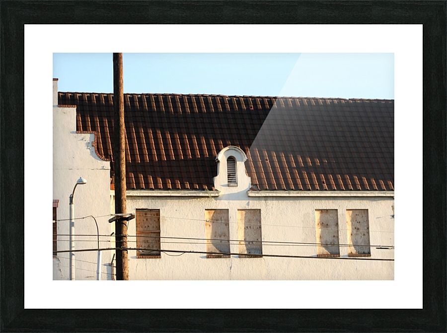 Old Building with Shadow Picture Frame print