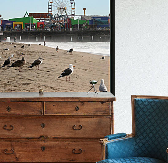 Seagulls and Ferris Wheel 1 by Hold Still Photography