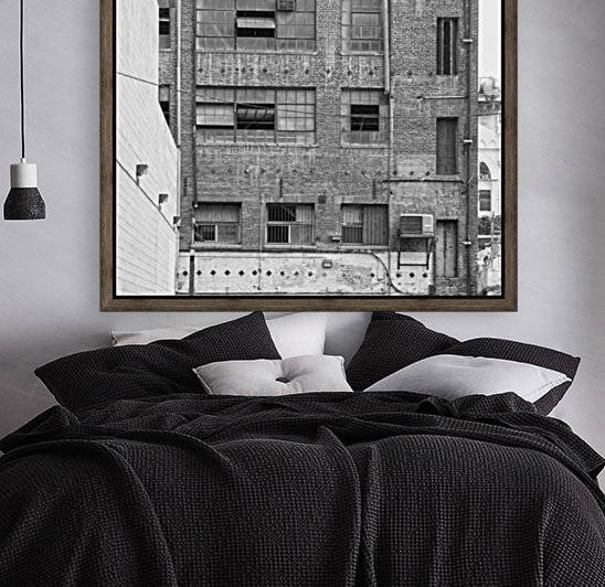 B&W Brick & Windows In Alley - DTLA  by Hold Still Photography