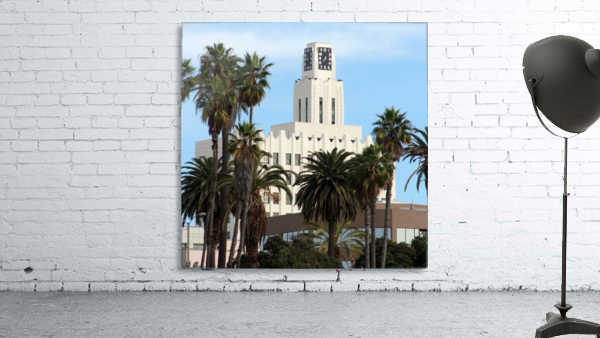Clock Tower and Palm Trees Wall Preview